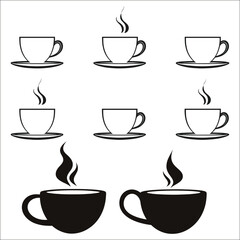 Tea Cup Silhouette Bundle Set