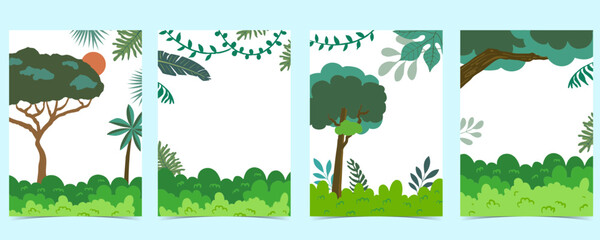 jungle landscape background for kid safari design © piixypeach