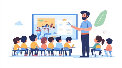 Classroom Scene: Teacher Engaging Students