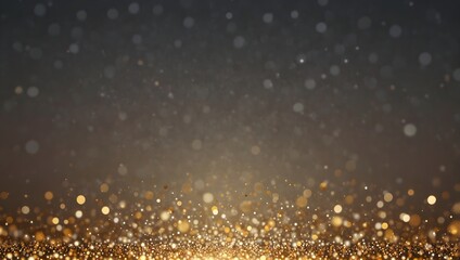 Silver to Champagne Gradient with Minimal Golden Bokeh Lights