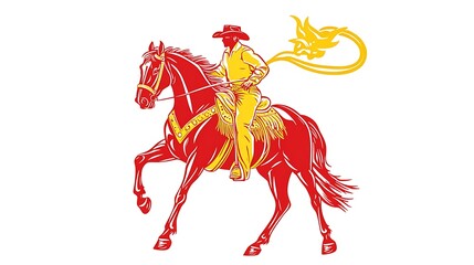 Three Cowboys Riding Horses
