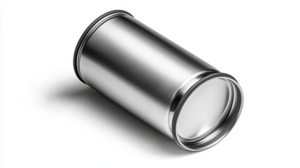 Modern Reusable Stainless Steel Travel Mug with Matte Finish Isolated on White Background