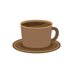 Coffee vector illustration on white background. Breakfast coffee and delicious drinks.
