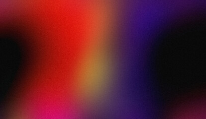 Magenta red purple blue glowing color abstract grainy background. Smooth dark color flow, wave shaped, vibrant colors noisy gradient, bright, shine, noise texture backdrop