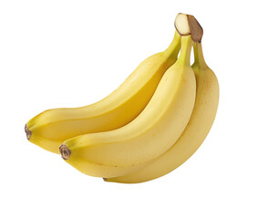 Bunch of ripe yellow bananas isolated.	

