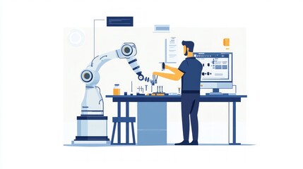 Automated Manufacturing Process with Robotic Arm