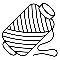 Thread Spool Line Icon