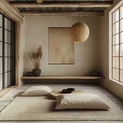 Scandinavian inspired Nordic minimalist interior design highlighting clean lines