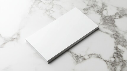 Blank Paper Mockup on Marble Surface