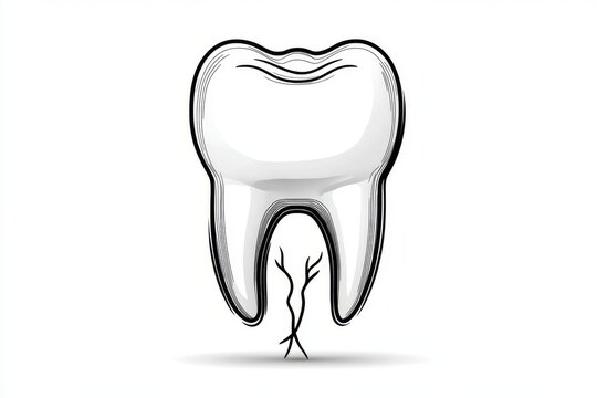 tooth sketch white background dental care clip art preview