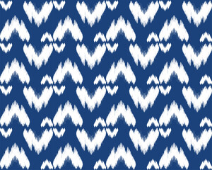 repeating pattern of white hearts on navy blue background, creating stylish and modern design. Perfect for textiles or wallpapers