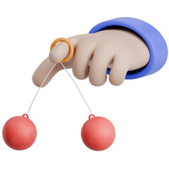 3D Render Indonesian Traditional Game Lato lato © altafbeta