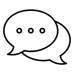 Speech bubble icon for conversation and chat