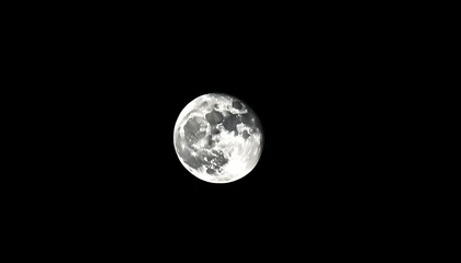 Artistic Moon in the Deep Night Sky