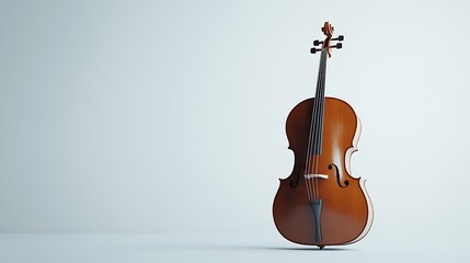 Cello on White Background