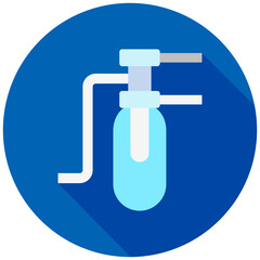 Backwash rounded color icon, use for UI, UX, app and web development, digital or print. for industry, education, business, ecology and environment, water treatment theme.