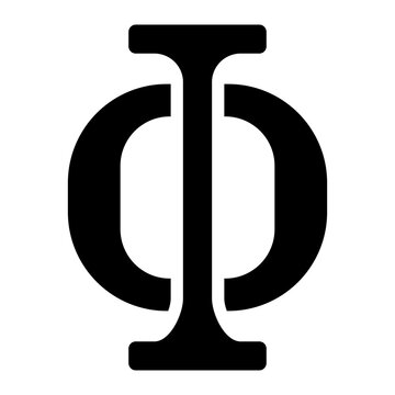 Phi symbol glyph icon