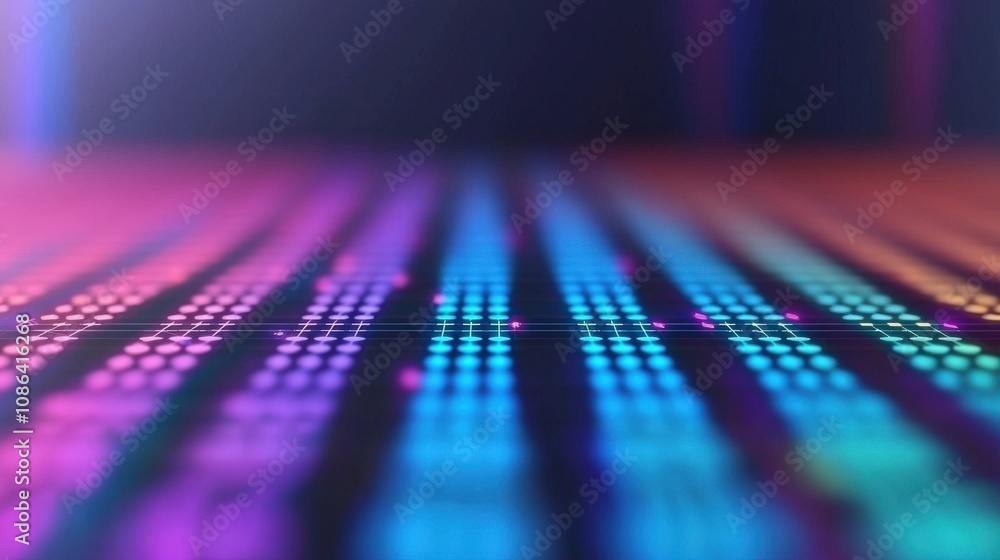 Aufkleber abstract colorful data stream futuristic technology background