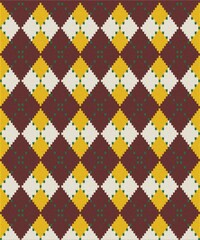 Trendy rhombus argyle knitting texture geometric with white background