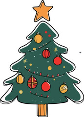 Simple Christmas Tree Illustration