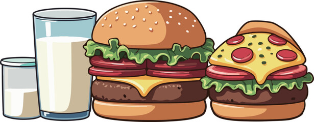 Burger and Milk Feast