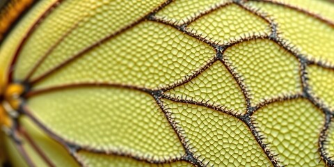 Tiny hairs on birdwing butterfly wings add depth to the intricate network of veins and ridges, texture, birds