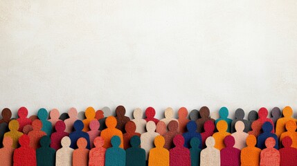 Diverse Crowd Unity Community People Figures Teamwork Social Group Inclusion Togetherness Human