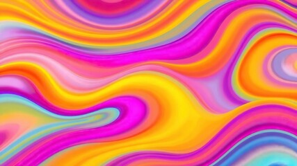 Obraz premium Background with a wave-like movement of bright and bold colors, fun patterns, playful background, dynamic swaying