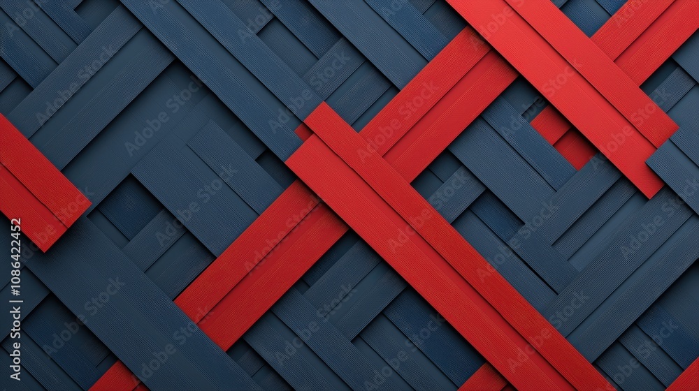 Poster abstract red and blue geometric pattern background modern design texture