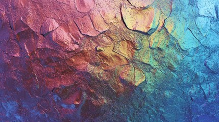 Naklejka premium Holographic rainbow foil iridescent texture abstract hologram background