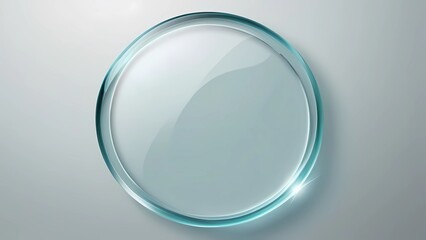 Abstract background featuring realistic glass-effect circles along the edges, creating a clean and elegant design with a smooth, empty center for customization
