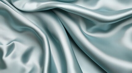 Fototapeta premium Elegant Light Blue Silk Fabric Texture Background