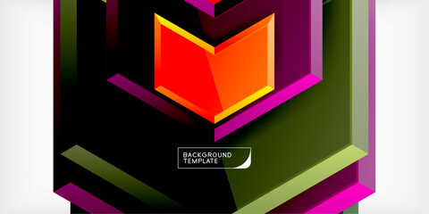 Technology dynamic arrow geometric background. Vector Illustration For Wallpaper, Banner, Background, Card, Book Illustration, landing page