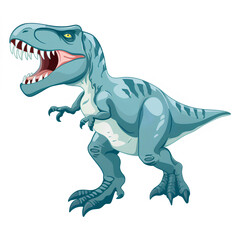 Obraz premium A Powerful Illustration of a Roaring Tyrannosaurus Rex Dinosaur