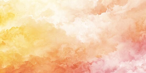 Obraz premium Pastel abstract watercolor background with soft yellow and orange tones, delicate tones, subtle texture, soft pastels, soothing atmosphere, serene background