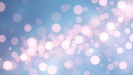 Obraz premium Soft pink and gold sparkles on a serene blue background, pastel sparkles, glittering dust
