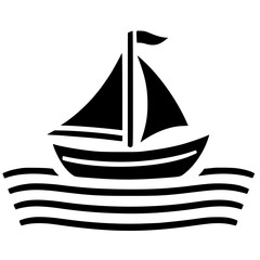 Boat logo silhouette
