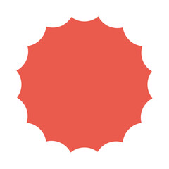 red round badge geometric shape