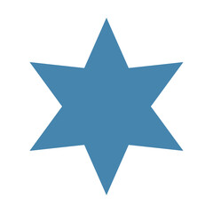 blue david star geometric shape