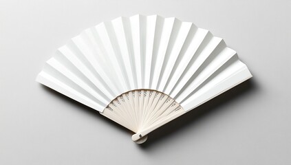 Elegant White Hand Fan: A Symbol of Summer Coolness and Grace