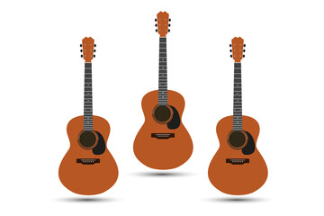 Fototapeta premium acoustic guitar isolated on white