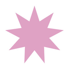 pink star geometric shape