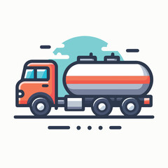 tank truck vector image