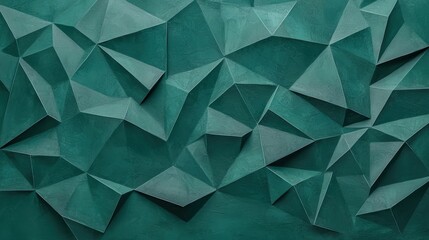 Fototapeta premium Abstract Emerald Green Polygonal Background Texture