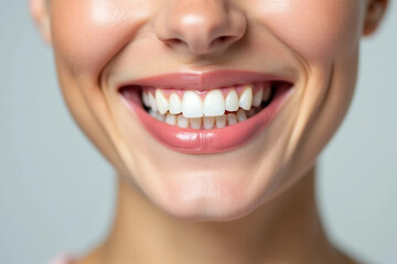 女性の歯にクローズアップしたAI背景素材