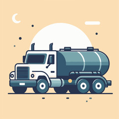 Obraz premium tank truck vector image