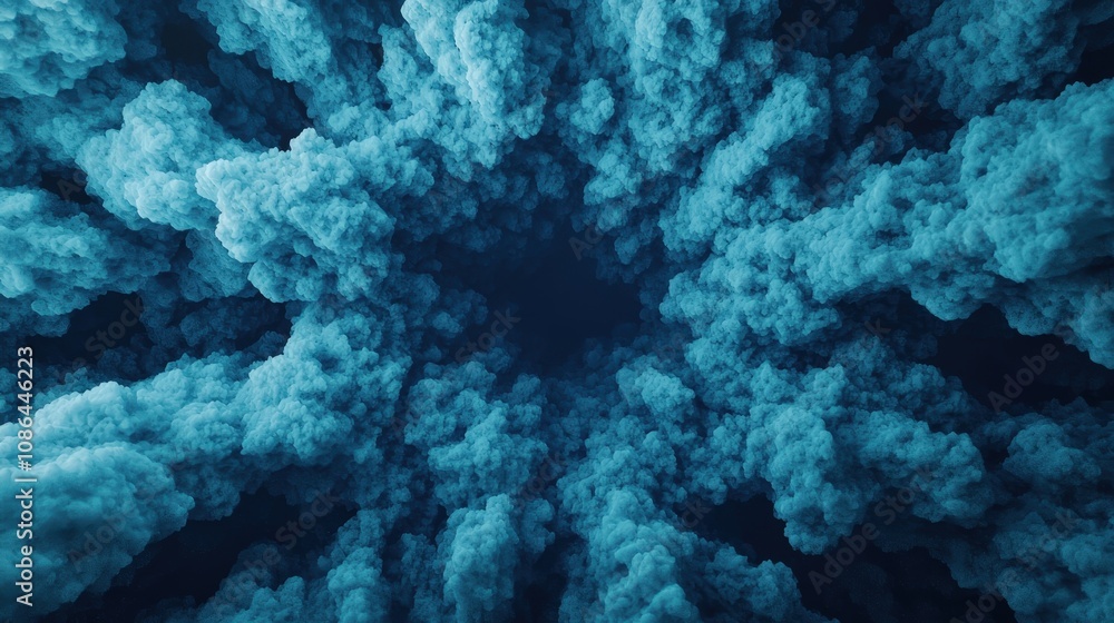 Poster deep space nebula cosmic clouds 3d render abstract background