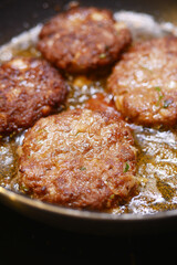 Deliciously Crispy Fried Meat Patties Made in a Pan That Everyone Will Enjoy and Love