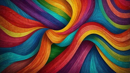 Dynamic wave pattern background in bold, vibrant colors, with layered gradients creating a sense of motion, ideal for eye-catching commercial graphic projects and advertisements