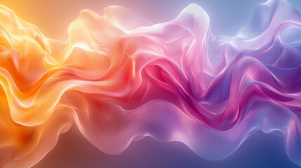 Fototapeta premium Vibrant Silk Waves Abstract Background